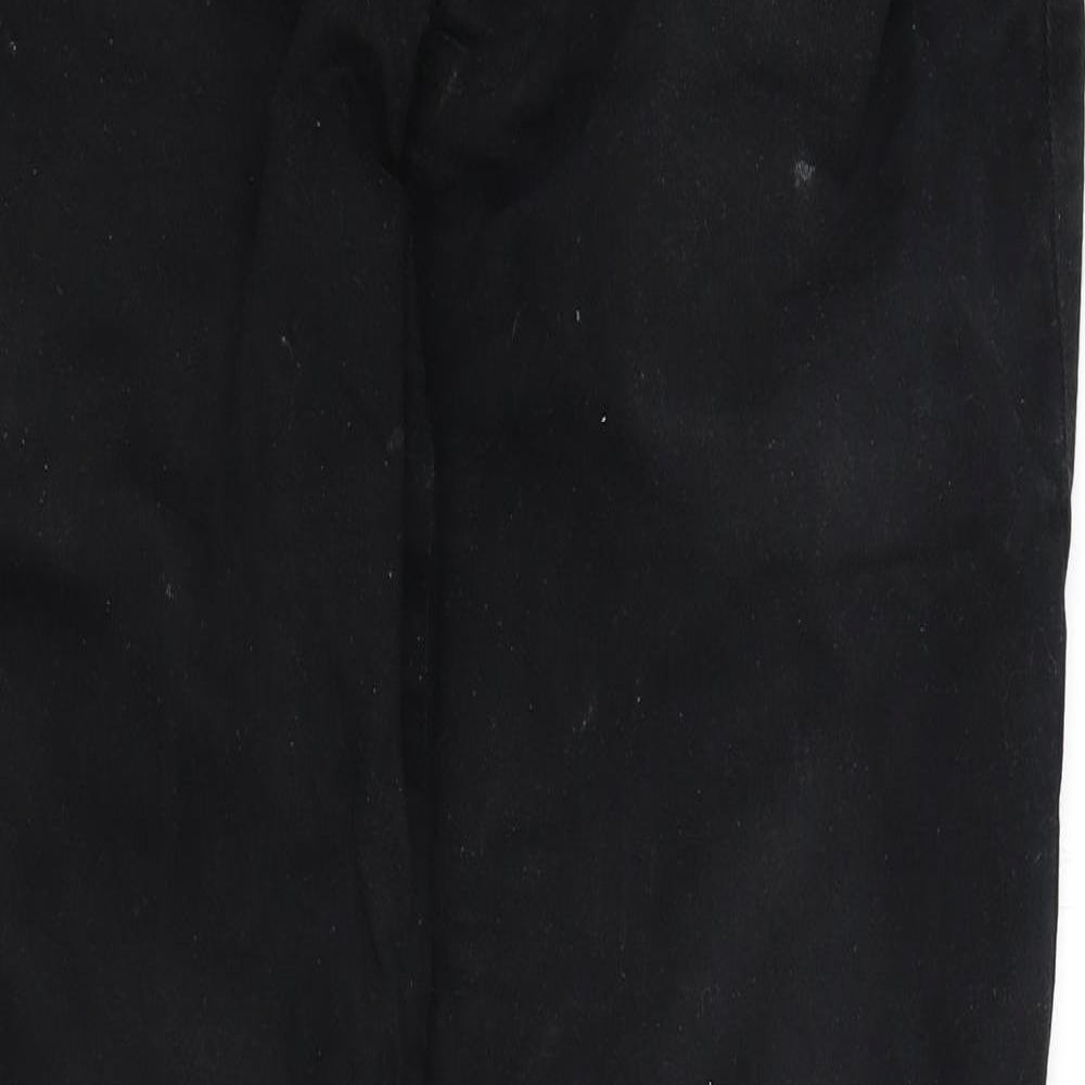 Womens UK Size 38 Preworn Regular Fit Straight Black Jeans