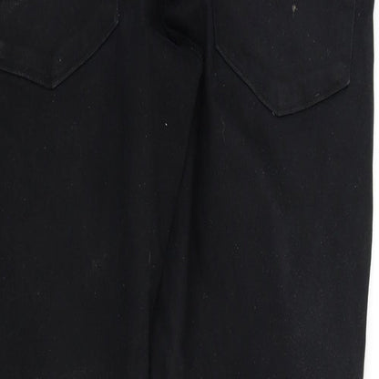 Womens UK Size 38 Preworn Regular Fit Straight Black Jeans