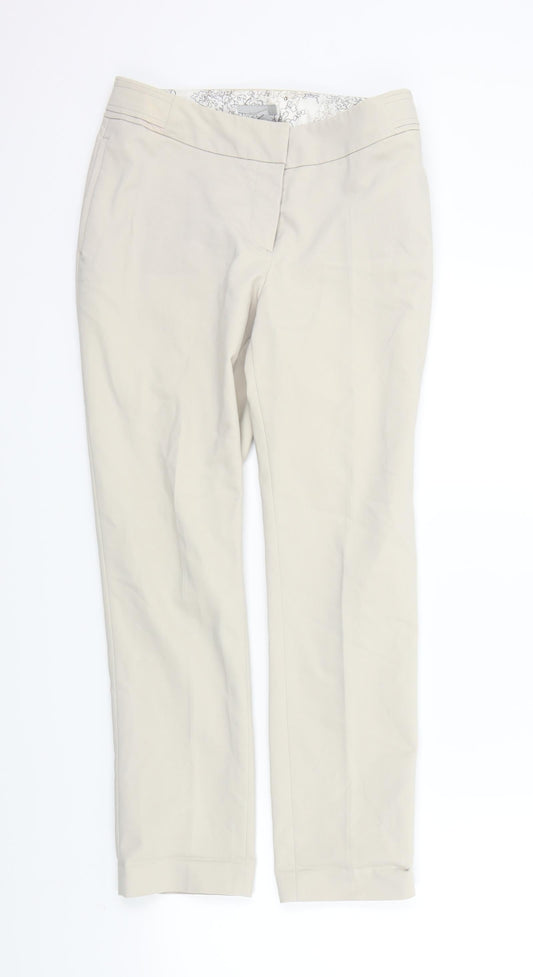 Womens UK Size 36 H&M Regular Fit  Beige Trousers
