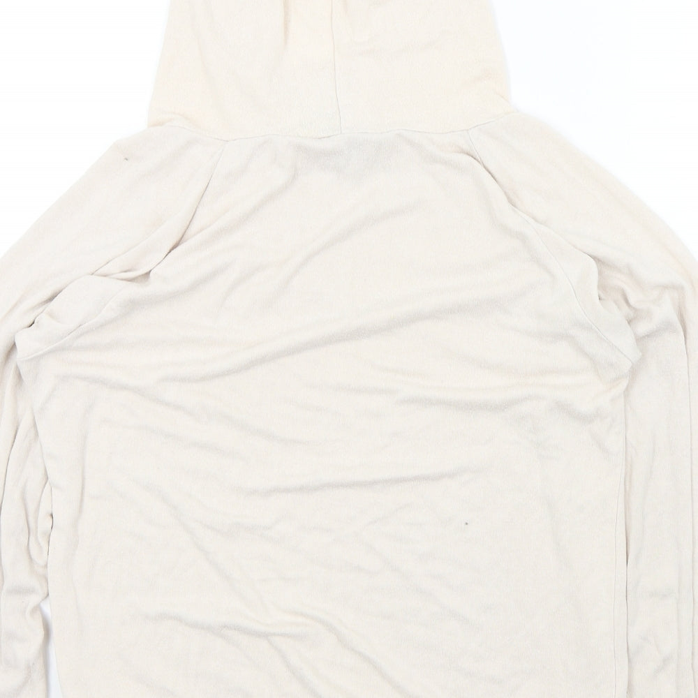 Love to lounge Womens Beige Colourblock  Pullover Hoodie Size 6