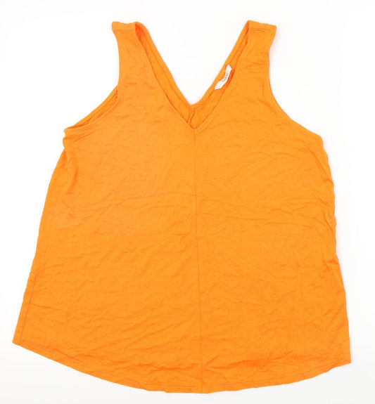 George Womens Orange   Basic T-Shirt Size 12