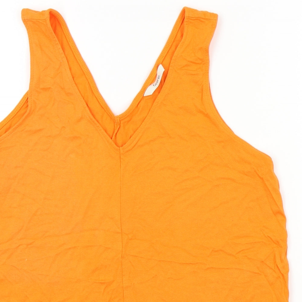 George Womens Orange   Basic T-Shirt Size 12