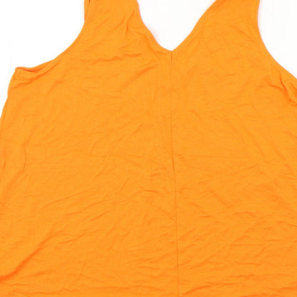 George Womens Orange   Basic T-Shirt Size 12