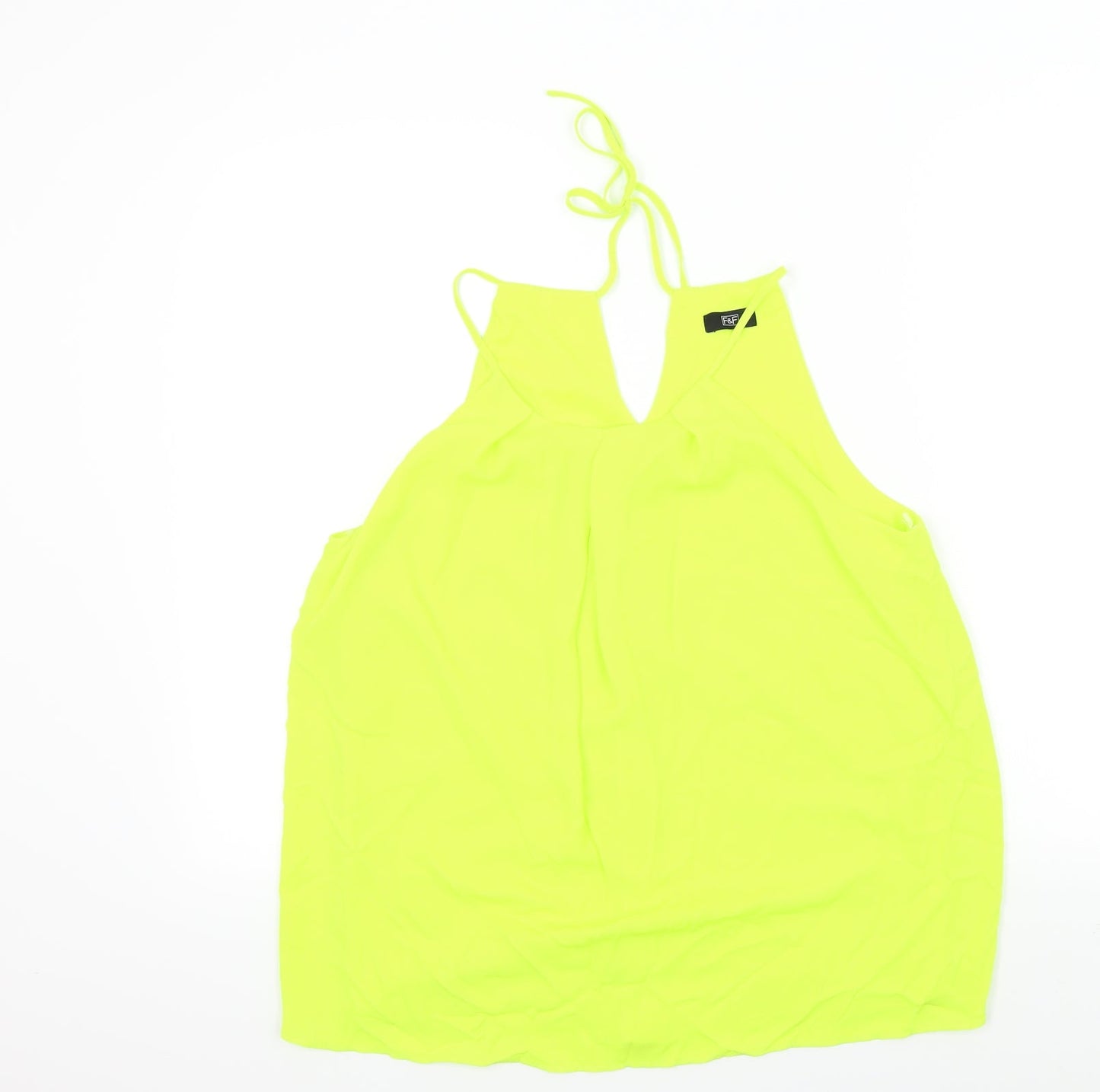 F&F Womens Yellow   Basic T-Shirt Size 12