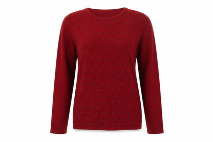 Fay Louise Womens Red   Henley Jumper One Size