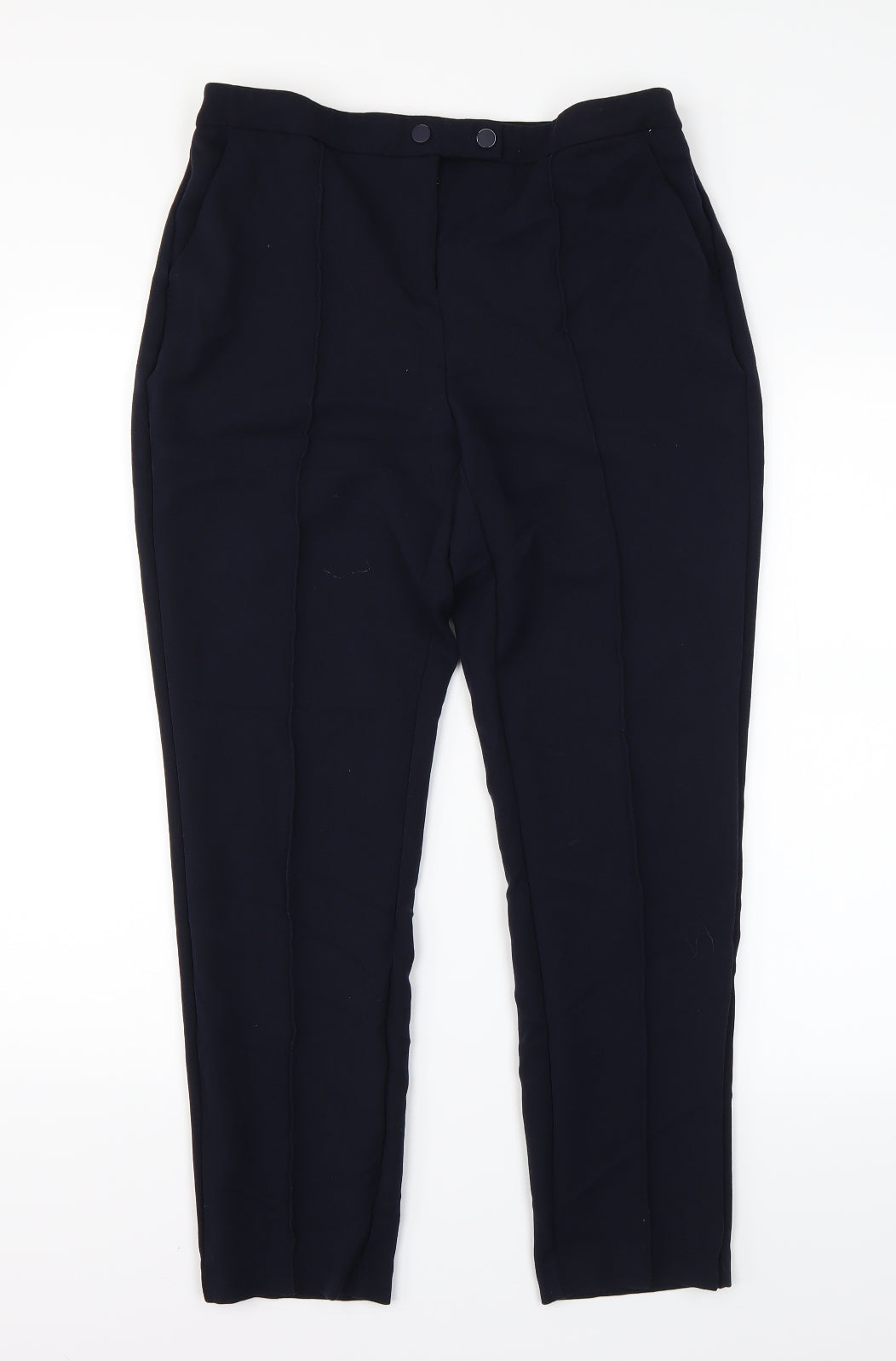 Womens UK Size 10 F&F Regular Fit Dress Pants Blue Trousers