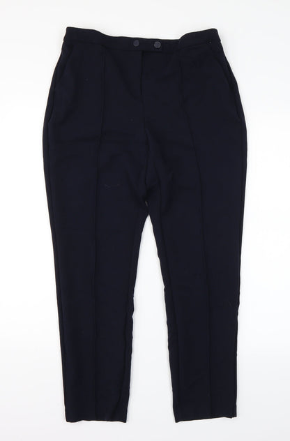 Womens UK Size 10 F&F Regular Fit Dress Pants Blue Trousers