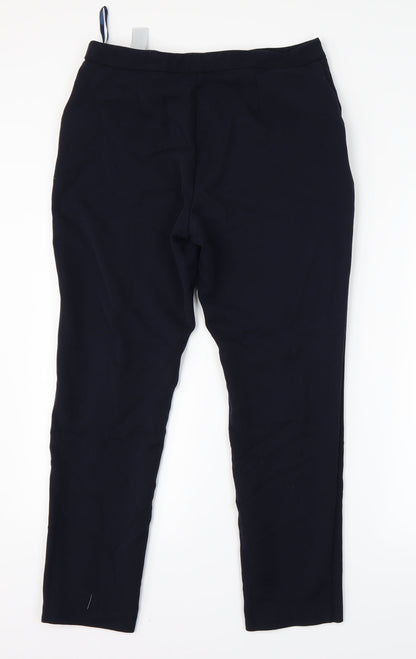 Womens UK Size 10 F&F Regular Fit Dress Pants Blue Trousers