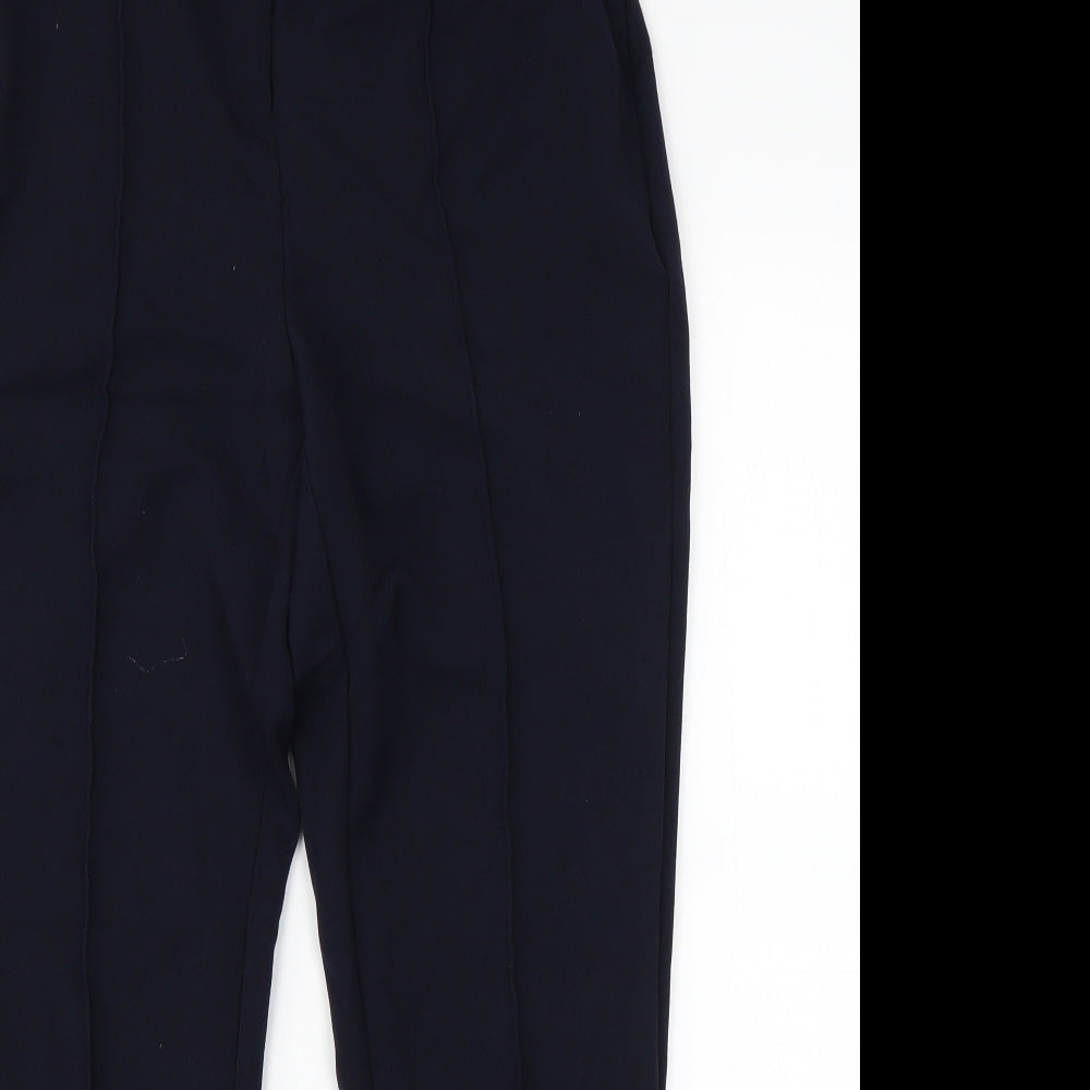 Womens UK Size 10 F&F Regular Fit Dress Pants Blue Trousers