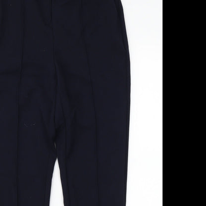 Womens UK Size 10 F&F Regular Fit Dress Pants Blue Trousers