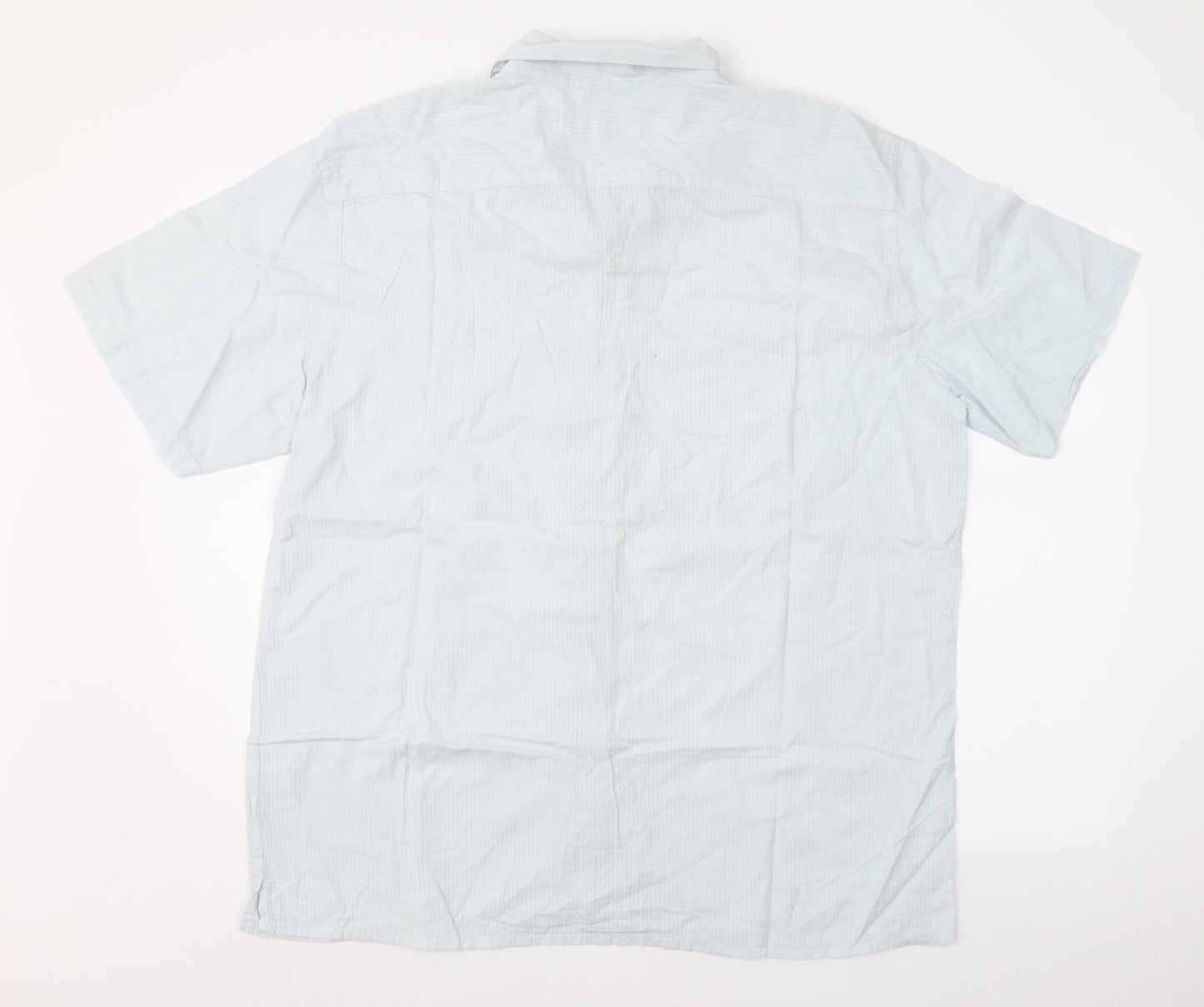 TU Mens Blue Striped   Button-Up Size XL