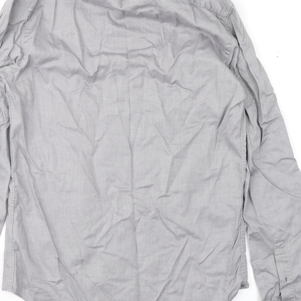 Zara Mens Grey    Button-Up Size S