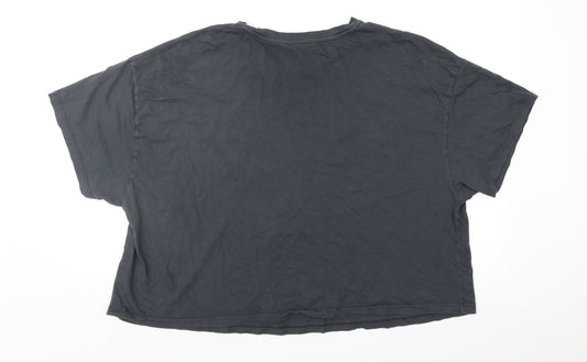 Womens UK Size 20 Friends Grey Cropped T-Shirt