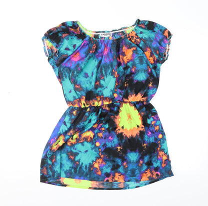 Carbon Pink Womens Multicoloured Geometric  Basic Blouse Size 10