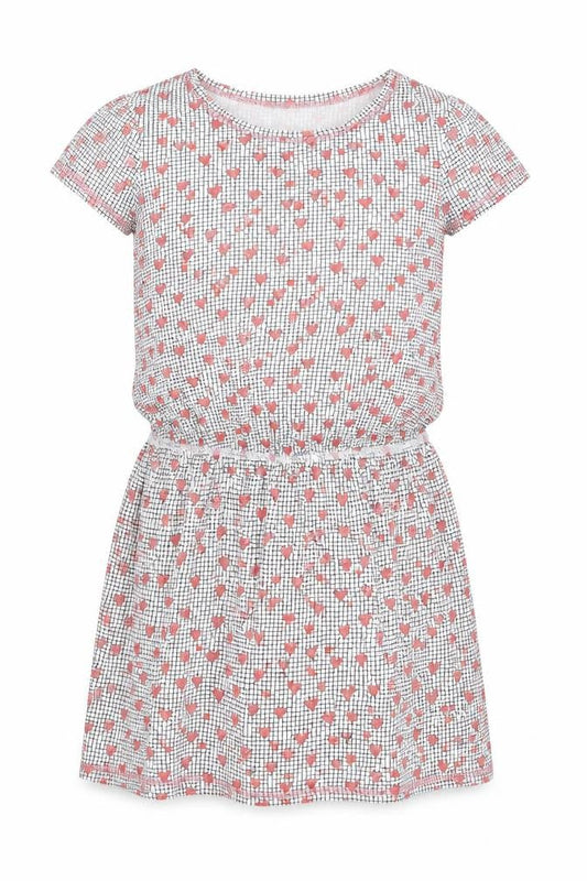Preworn Girls Red Geometric  Shift  Size 11-12 Years