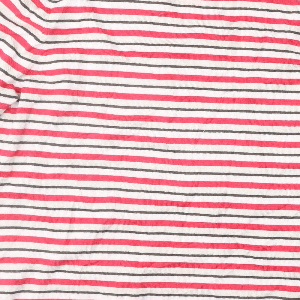 GolleHaug Womens Pink Striped  Cardigan Jumper Size 12