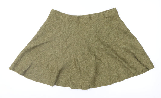 Atmosphere Womens Green  Knit Flare Skirt Size 10