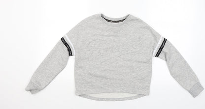 Primark Girls Grey  Jersey Pullover Sweatshirt Size 9-10 Years  - Dance Wear
