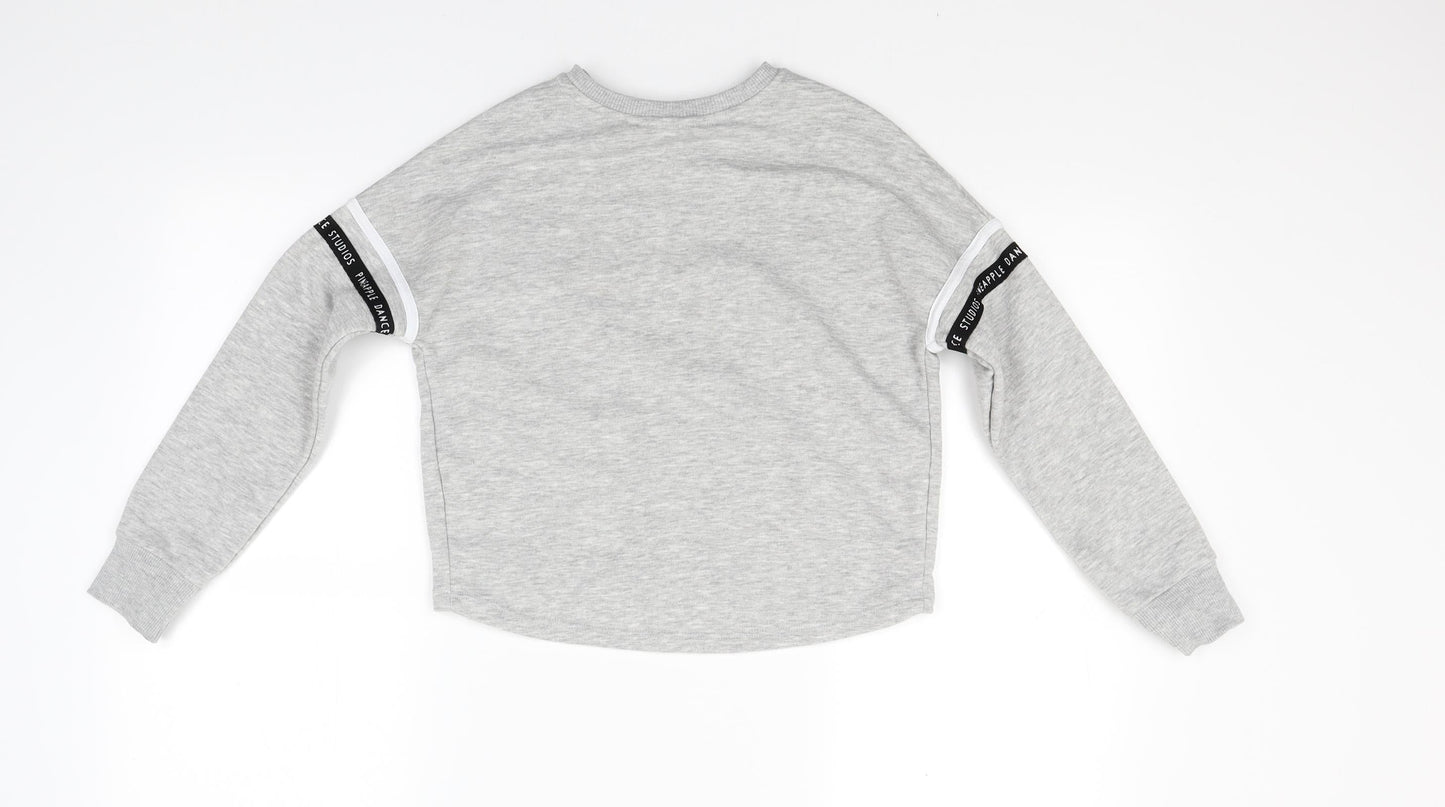 Primark Girls Grey  Jersey Pullover Sweatshirt Size 9-10 Years  - Dance Wear