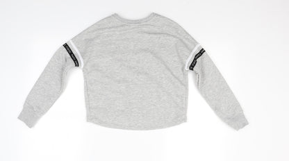Primark Girls Grey  Jersey Pullover Sweatshirt Size 9-10 Years  - Dance Wear