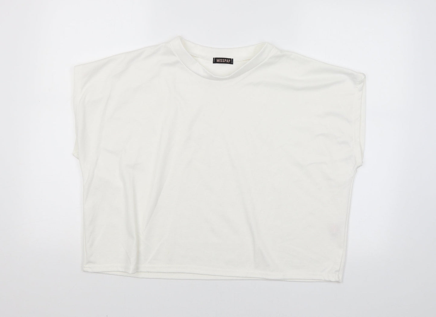 Mishap Womens White   Basic T-Shirt Size L