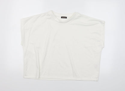 Mishap Womens White   Basic T-Shirt Size L