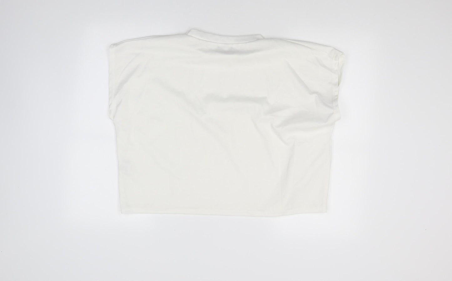Mishap Womens White   Basic T-Shirt Size L