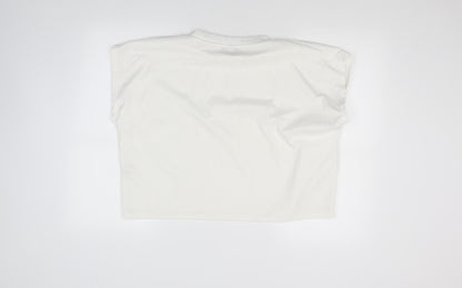 Mishap Womens White   Basic T-Shirt Size L