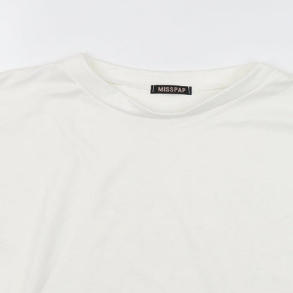 Mishap Womens White   Basic T-Shirt Size L