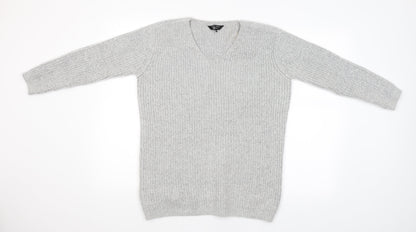 New Look Girls Grey  Knit Tunic Jumper Size 12-13 Years