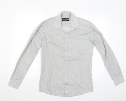 Mens UK Collar Size 14.5 Ceader wood state Smart Grey  Dress Shirt