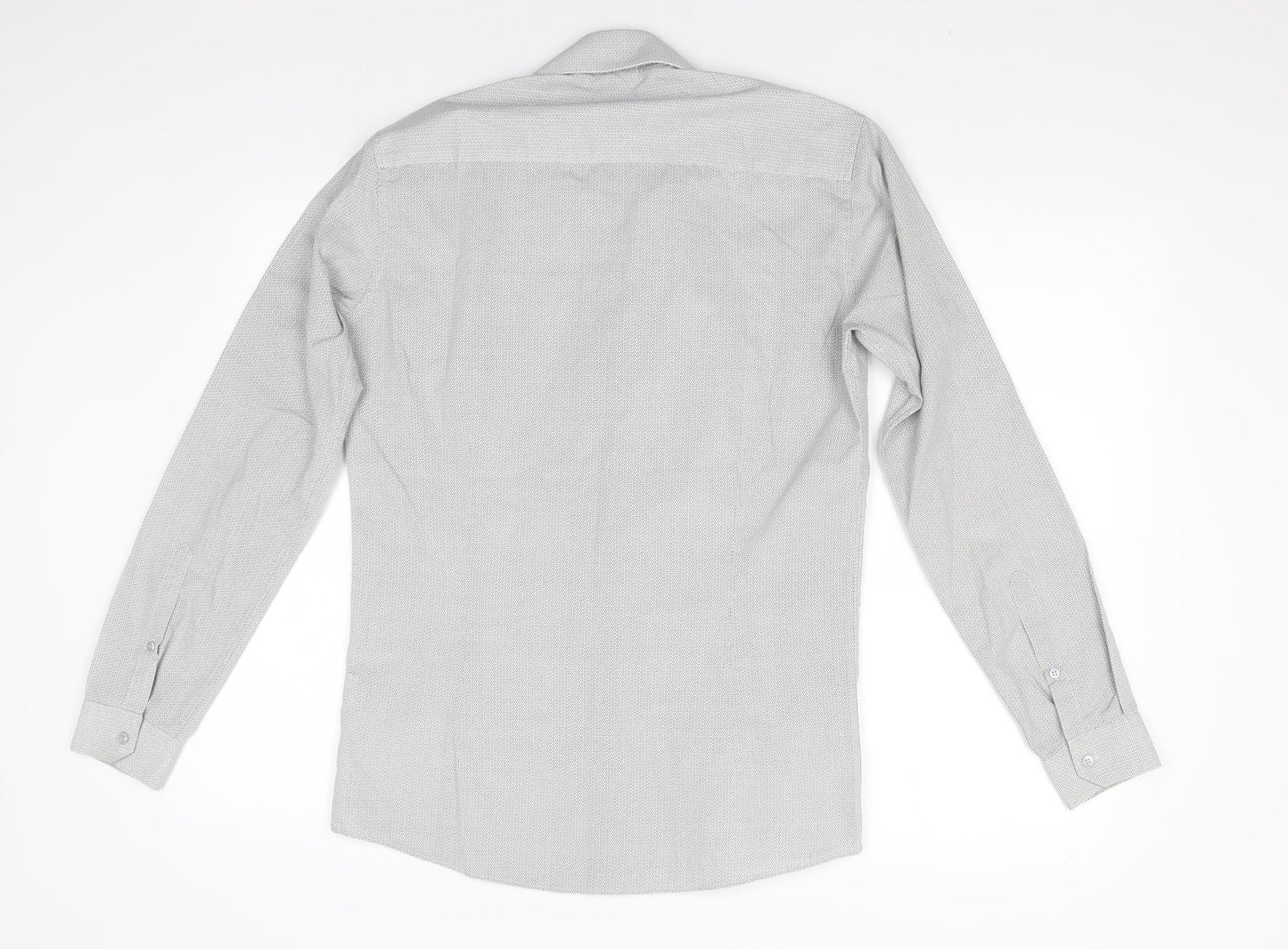 Mens UK Collar Size 14.5 Ceader wood state Smart Grey  Dress Shirt