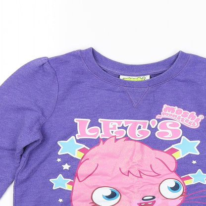 George Girls Purple   Pullover Sweatshirt Size 8-9 Years  - Moshi Monsters