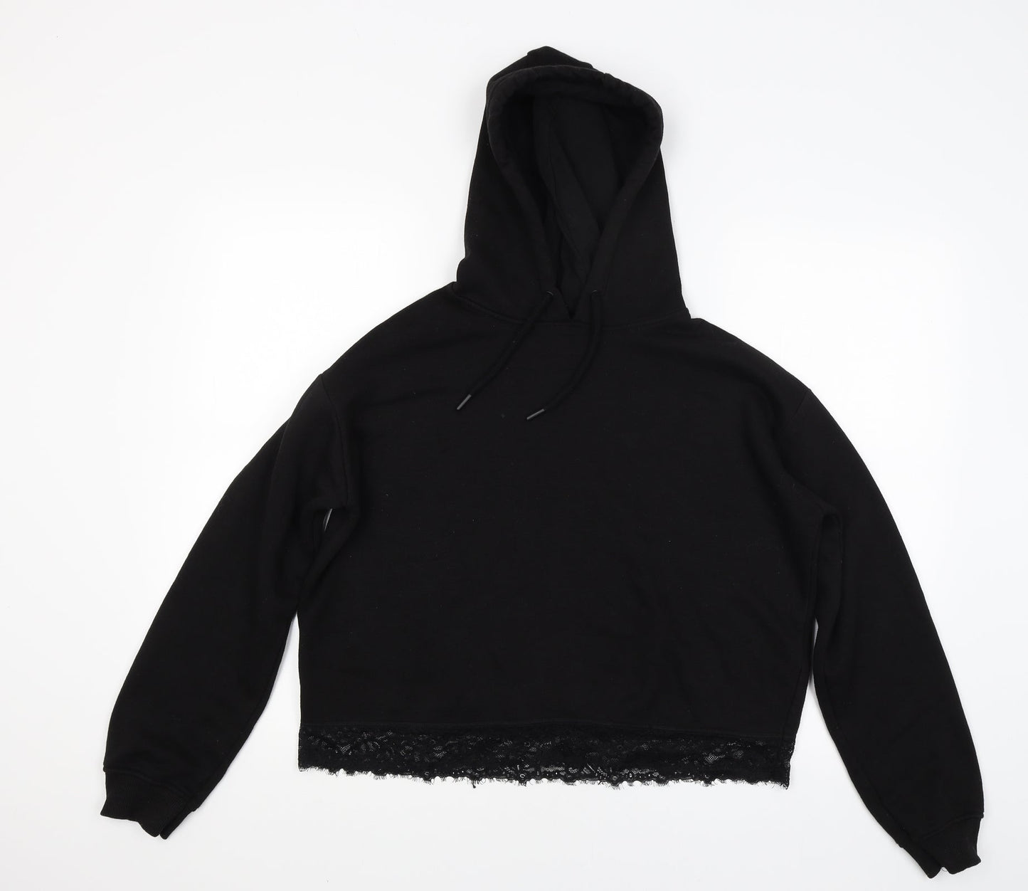 Primark Womens Black  Jersey Pullover Hoodie Size 10