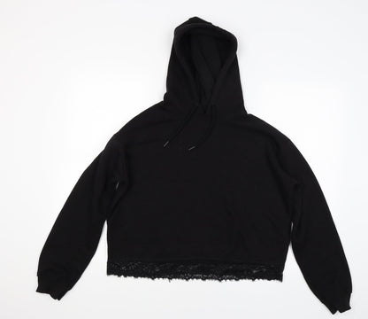 Primark Womens Black  Jersey Pullover Hoodie Size 10