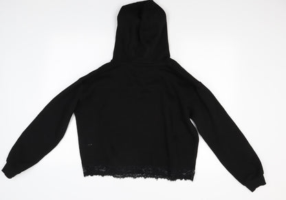 Primark Womens Black  Jersey Pullover Hoodie Size 10
