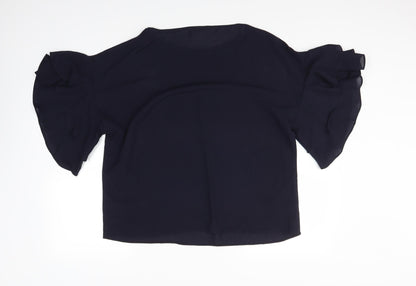 H&M Womens Blue   Basic Blouse Size 14