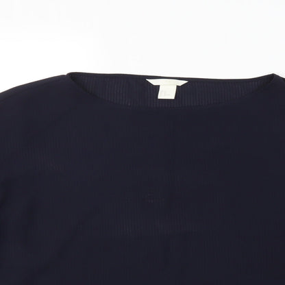 H&M Womens Blue   Basic Blouse Size 14