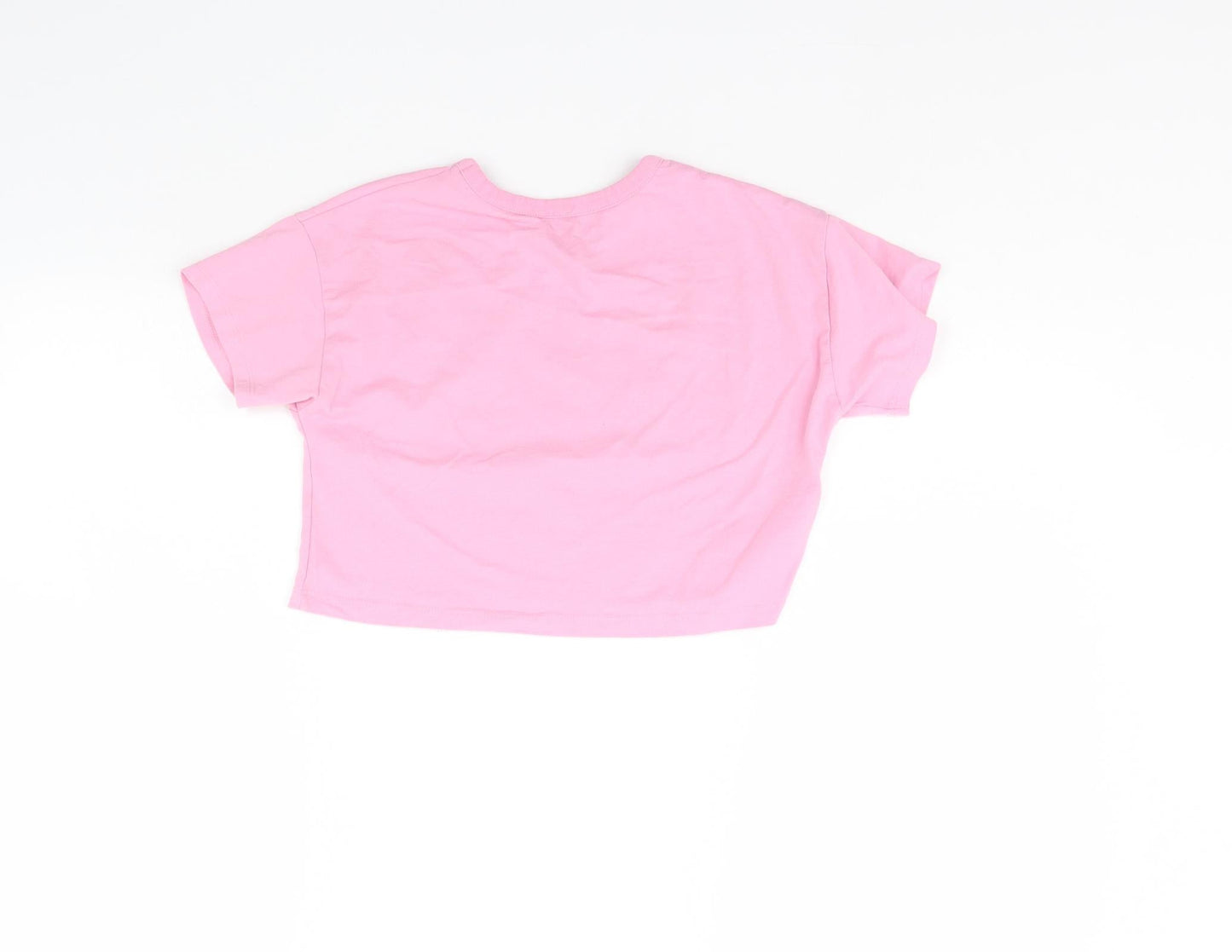 George Girls Pink   Cropped T-Shirt Size 7 Years
