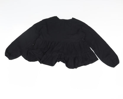 Primark Girls Black   Basic Blouse Size 11-12 Years