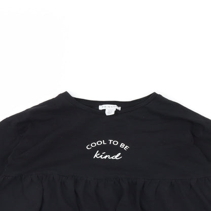Primark Girls Black   Basic Blouse Size 11-12 Years