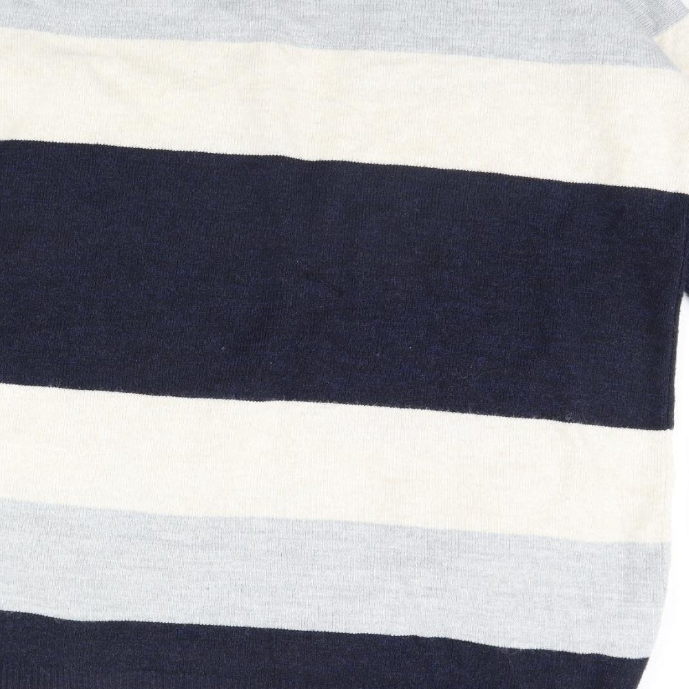 Wallis Womens Blue Striped  Cardigan Jumper Size M