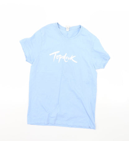 Womens UK Size S Roly Blue Basic T-Shirt