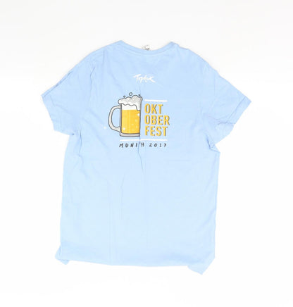 Womens UK Size S Roly Blue Basic T-Shirt