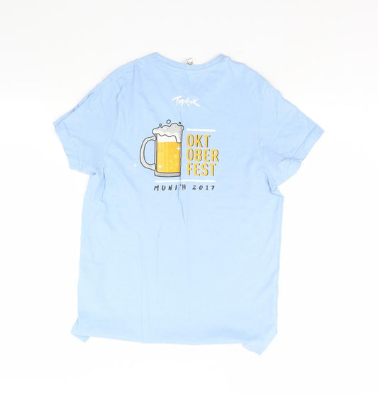 Womens UK Size S Roly Blue Basic T-Shirt