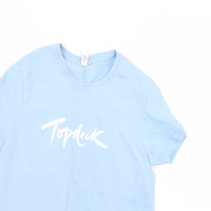 Womens UK Size S Roly Blue Basic T-Shirt