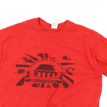 Mens UK Size M Gildan Red  T-Shirt