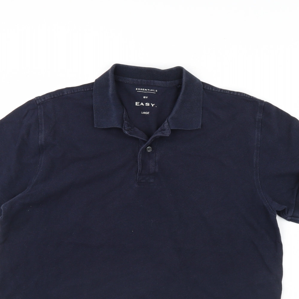 Easy Mens Blue    Polo Size M
