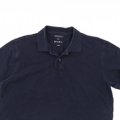 Easy Mens Blue    Polo Size M