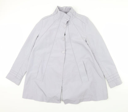 Womens UK Size 12 Mia Moda Blue Rain Coat